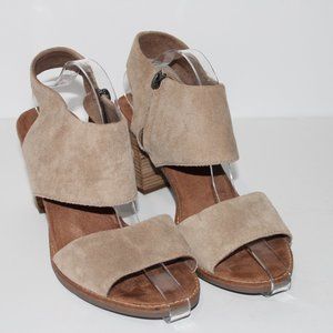 TOMS Womens Majcut Cotton Open Toe Casual Mule Sandals, Tan